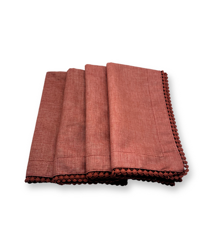 Servilleta  Linoblend “Bolita" tamaño Banquete (Set de 4 piezas)