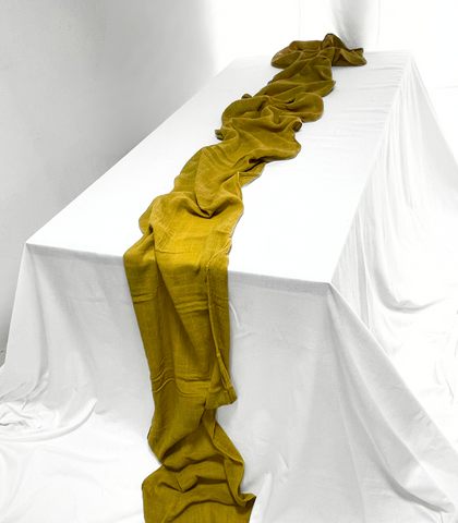 Camino de mesa "Simple", en gasa de algodón extra largo.