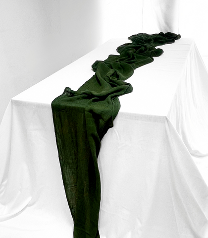 Camino de mesa "Simple", en gasa de algodón extra largo.