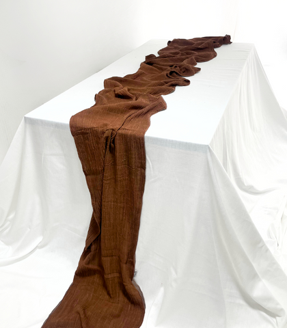 Camino de mesa "Simple", en gasa de algodón extra largo.