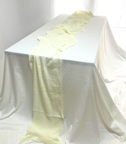 Camino de mesa "Simple", en gasa de algodón extra largo.