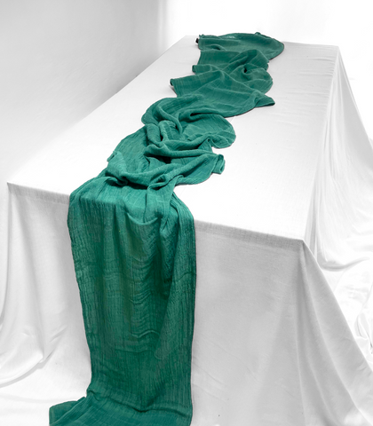 Camino de mesa "Simple", en gasa de algodón extra largo.