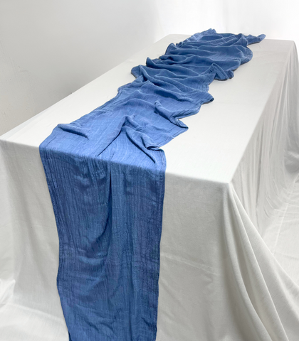 Camino de mesa "Simple", en gasa de algodón extra largo.