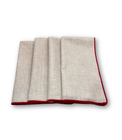 Servilleta linoblend Festón set de 4